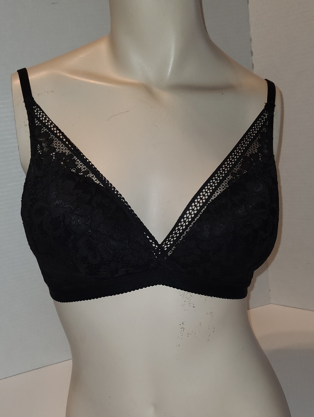 knix Black Lace Wireless Bralette Size Small